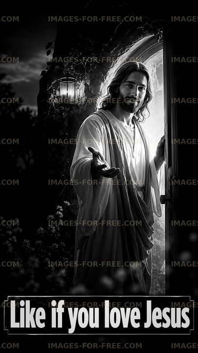 Man with open door welcoming, showing love for Jesus