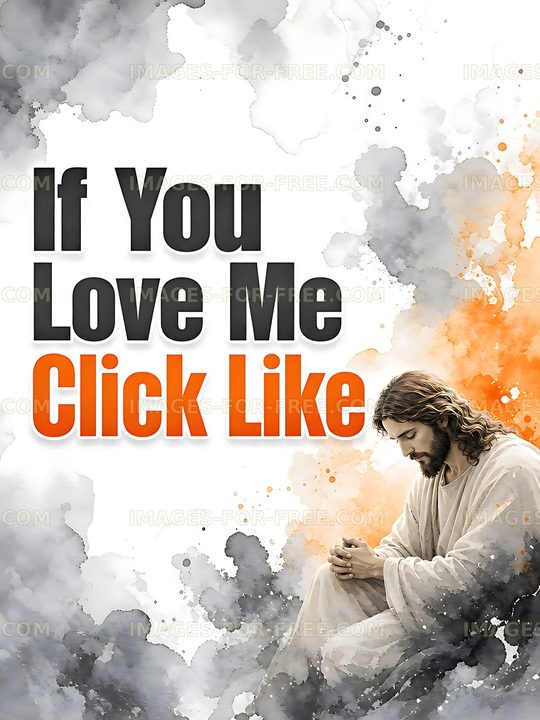 Spiritual message with a figure of Jesus in a thoughtful pose