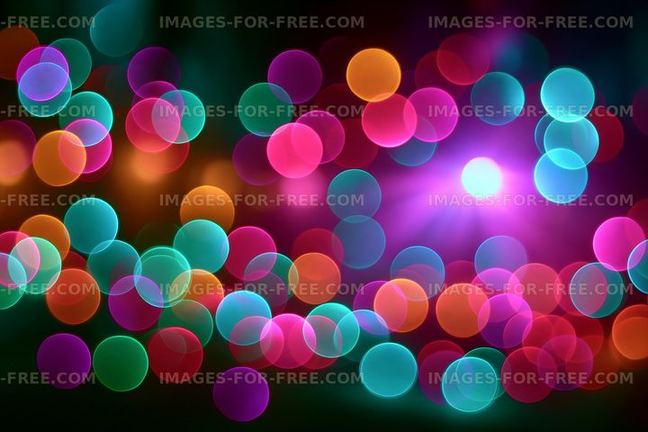 Colorful bokeh lights in a soft blur