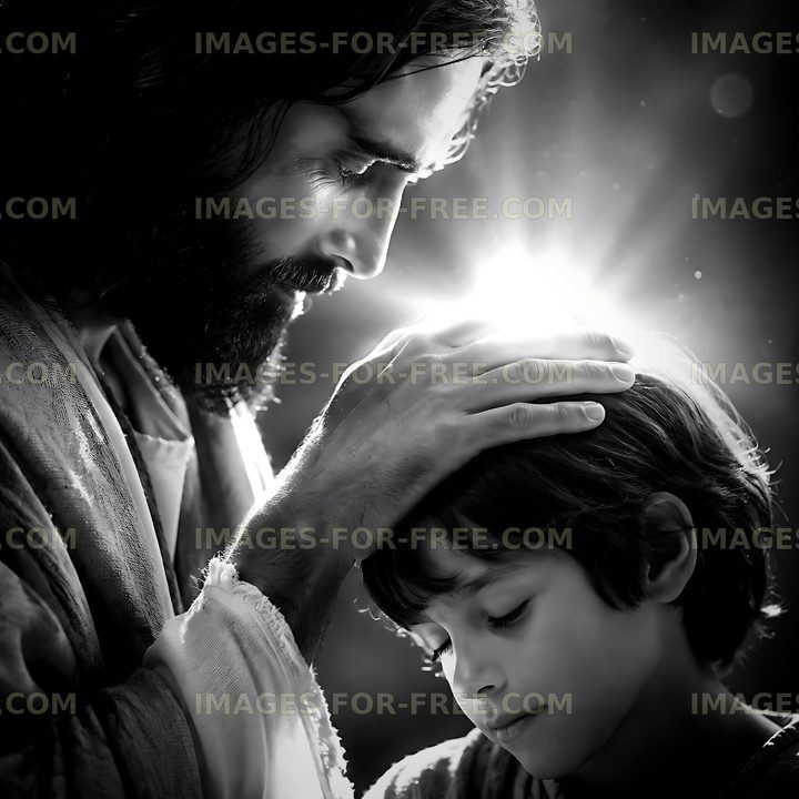 Father and son share a moment of love and connection