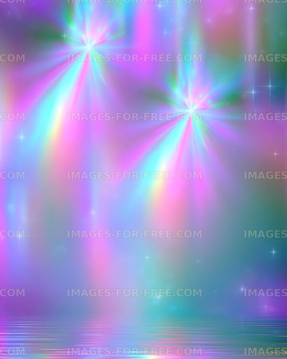 Colorful abstract light patterns with reflections