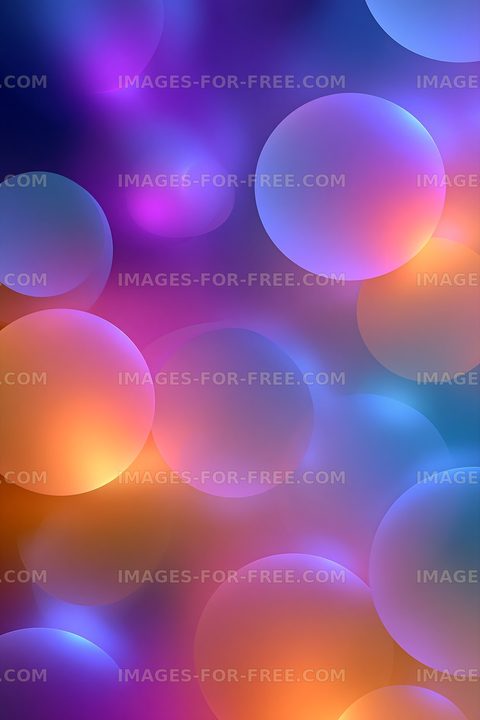 Colorful circular patterns with soft glowing effects