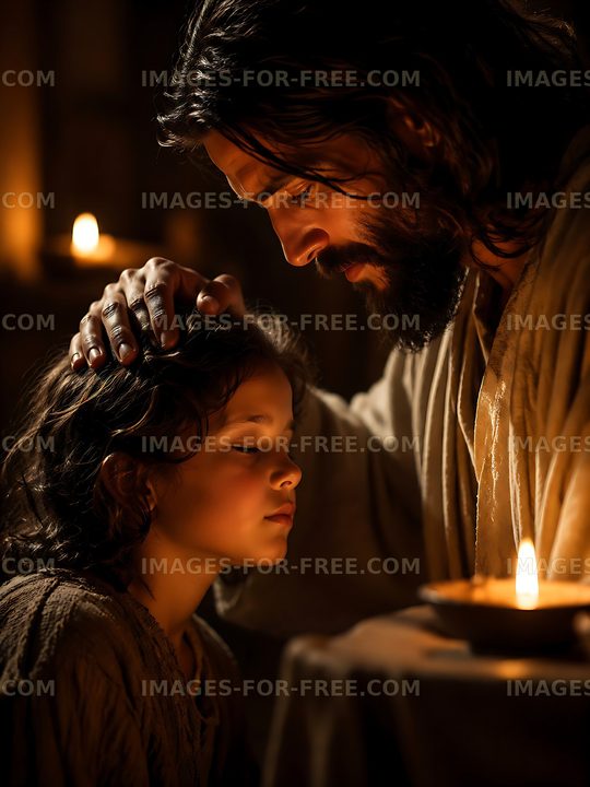 Moment of connection between man and child
