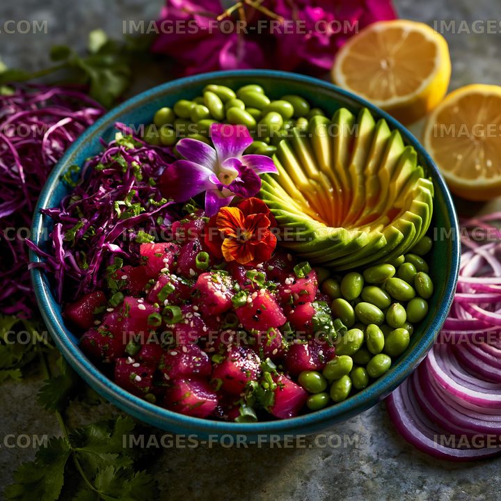 Colorful bowl of fresh salad with various vegetables and fruits