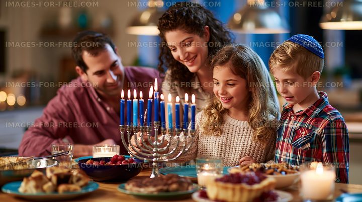 Family celebrates together around a table during a holiday gathering