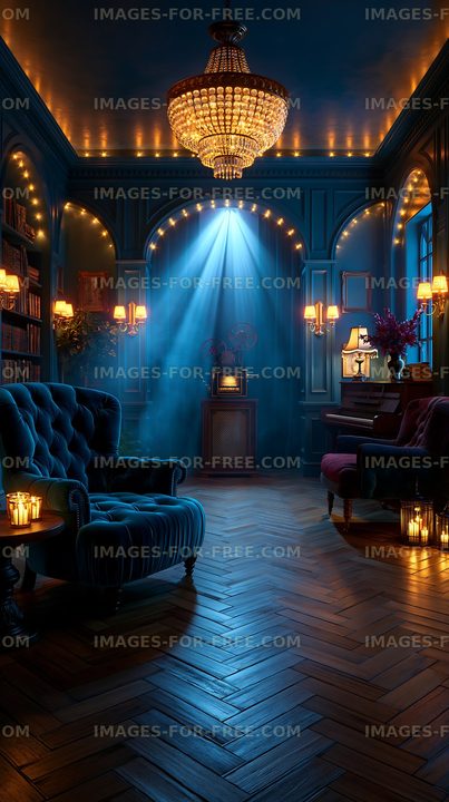 Cozy living room with vintage decor and soft light