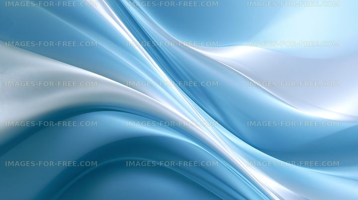 Abstract blue wave patterns create flowing shapes and textures