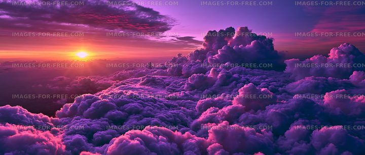 Colorful clouds at sunset in the sky