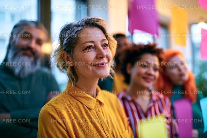 Group of diverse people in casual clothes during a workshop