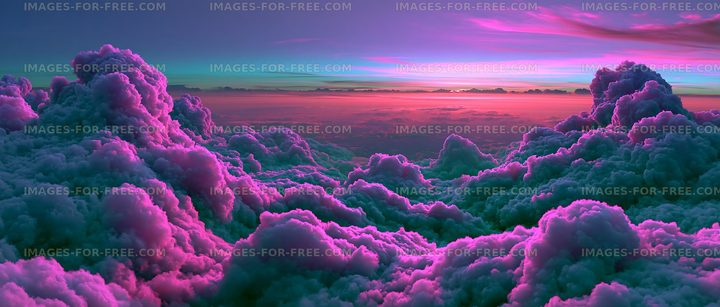 Colorful clouds at sunset over the sky