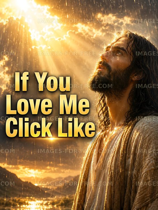Man looking up at the sky with light rays shining down