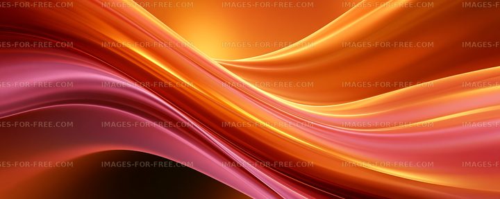 Swirling waves of orange and pink in abstract design
