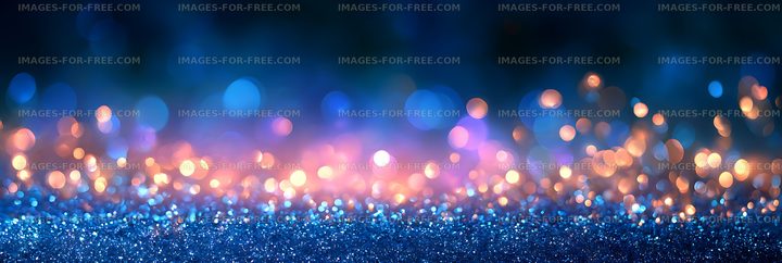 Colorful night lights create a soft glow on a dark background