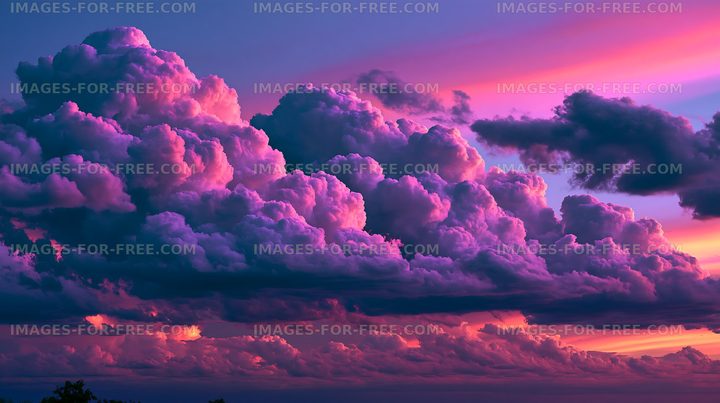 Colorful clouds at sunset