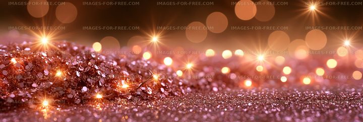 Bright glitter with soft lights in a festive setting