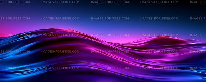 Neon blue and magenta abstract wave background