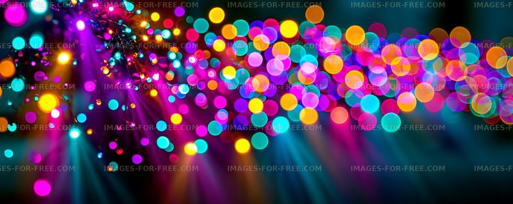 Vibrant multicolored bokeh light background