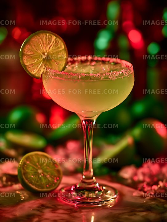 Vibrant lime cocktail in a stemmed glass