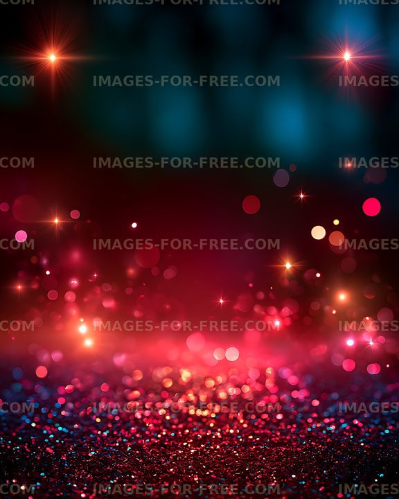 Colorful glowing bokeh and glitter abstract background