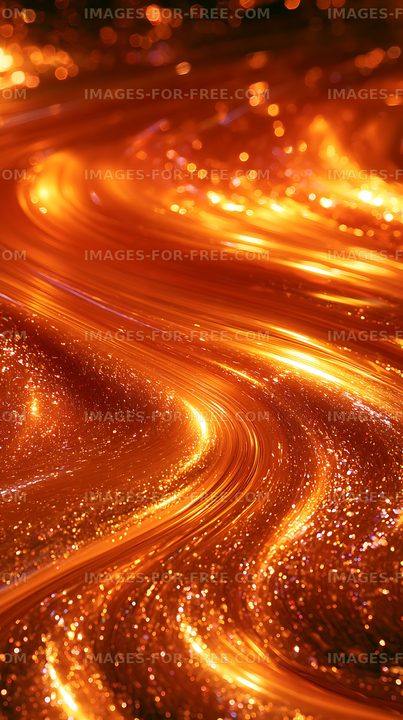 Glowing orange abstract light trail background