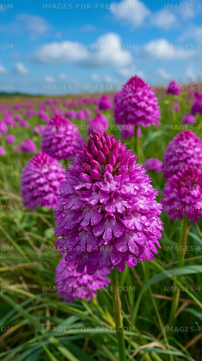 Vivid Purple Bloom with Fresh Water Droplets