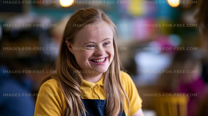 Happy child smiling indoors