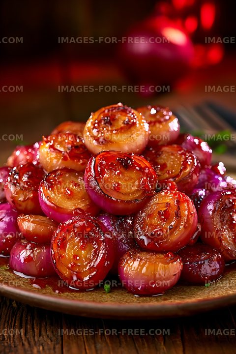 Glossy sliced tomatoes on rustic serving plate