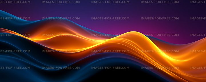 Colorful abstract light waves on a dark background