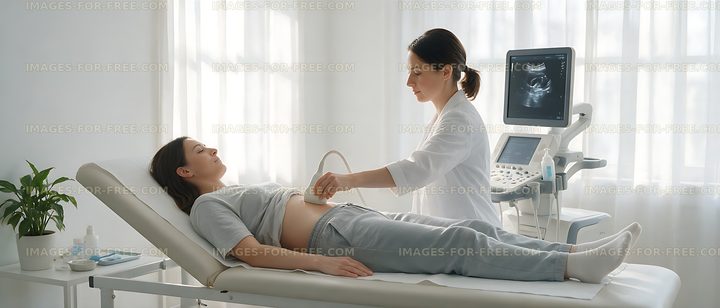 Sonographer Conducting an Ultrasound Examination