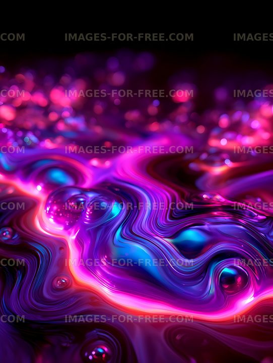 Vibrant Abstract Neon Liquid Texture