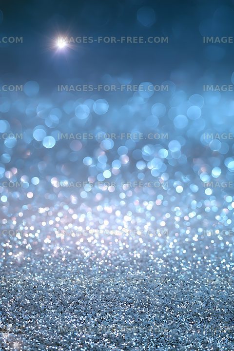 Blue abstract bokeh with sparkling light