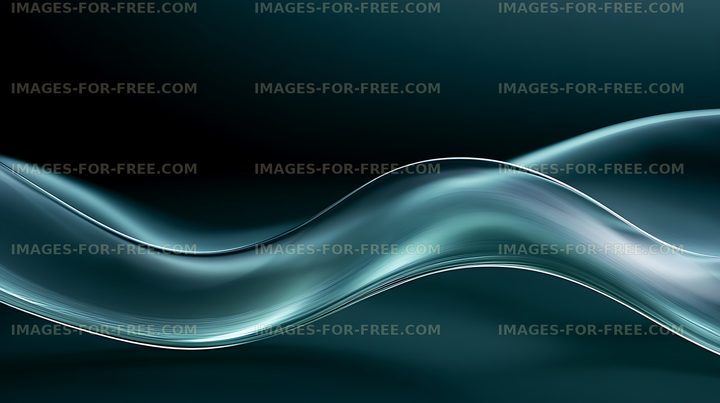 Luminous teal abstract wave background
