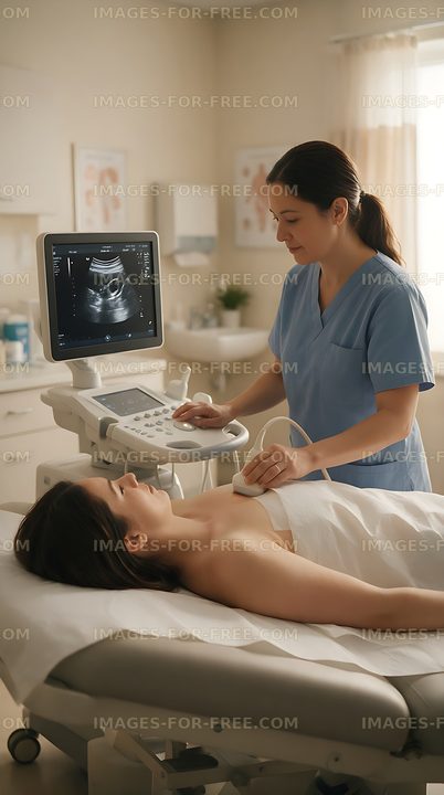 Sonographer Conducting Ultrasound Examination