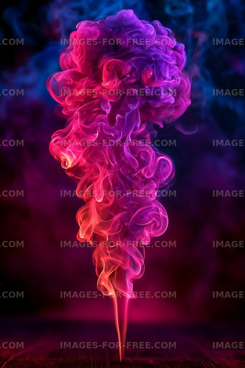 Glowing pink and purple abstract smoke