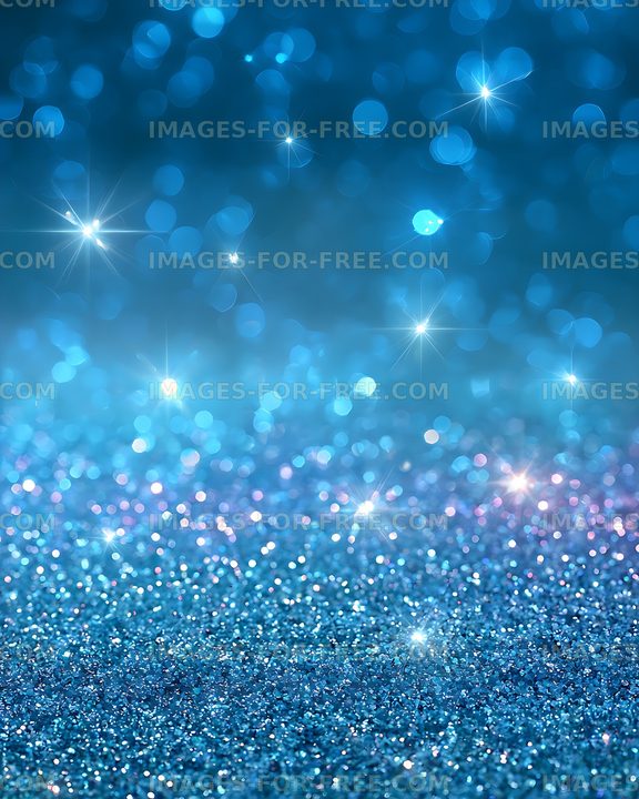 Blue glittering bokeh light background