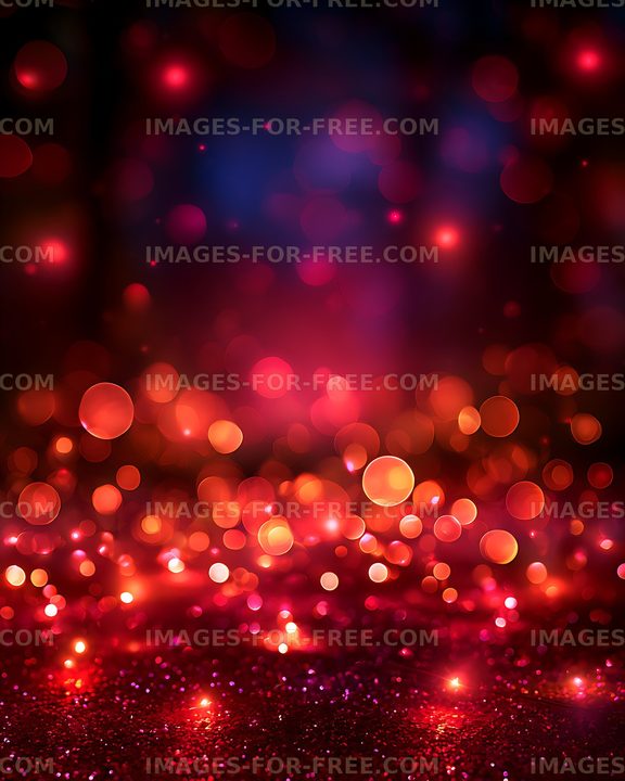 Vibrant abstract bokeh lights in red and magenta tones