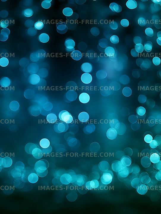 Glowing blue and turquoise bokeh abstract background