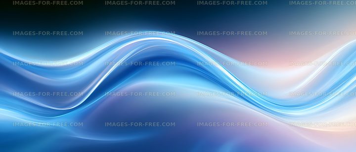Abstract blue flowing waves with glowing light