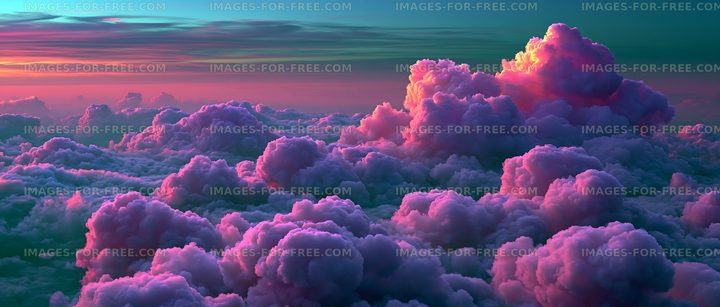 Vivid sunset light across a vast cloudscape