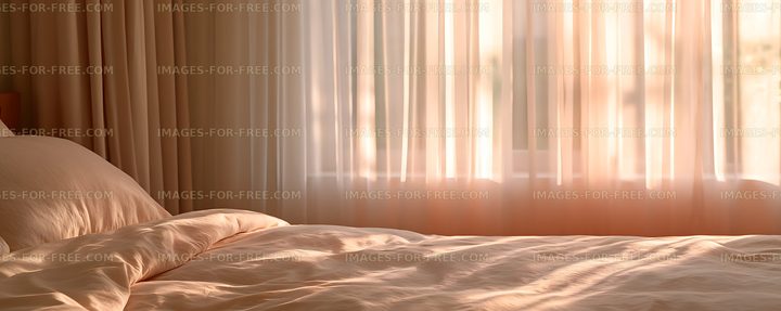 Warm Sunlight Across a Cozy Bedroom