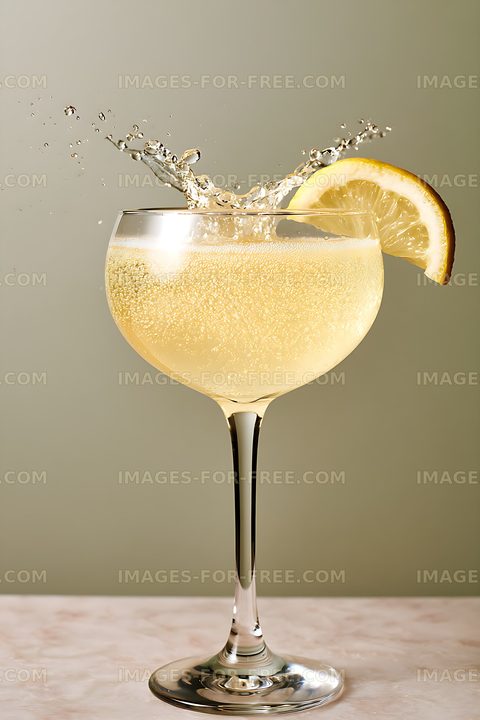 Lemon garnish and splash on a sparkling citrus drink