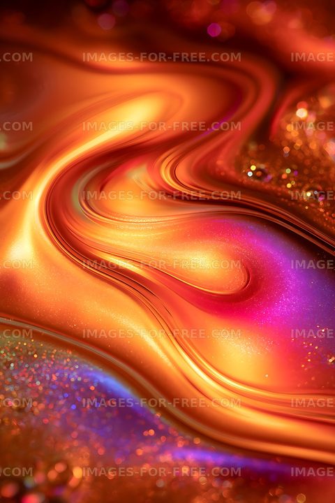 Vibrant abstract waves with glowing colorful highlights