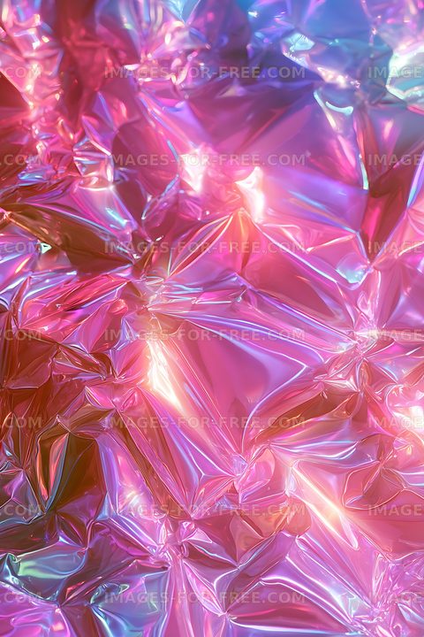 Vibrant iridescent crystalline abstract texture