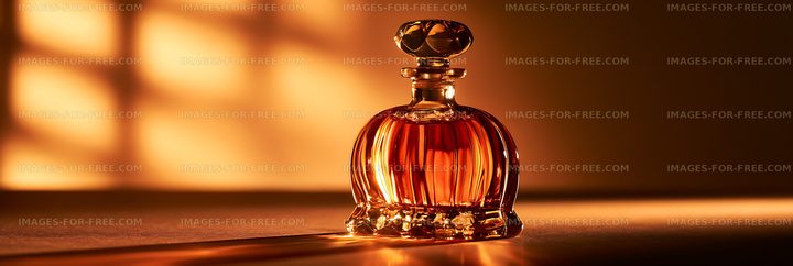 Amber glass decanter with decorative stopper
