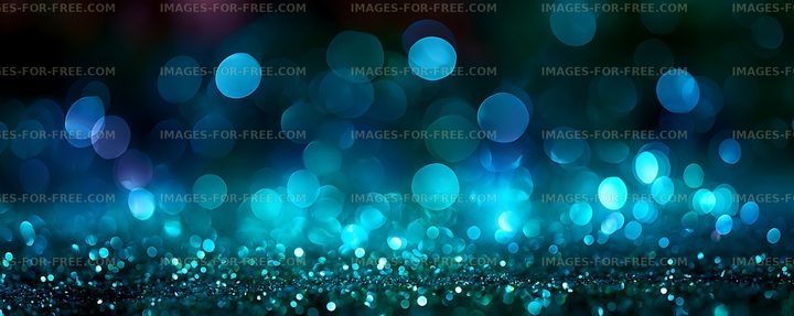 Glowing blue turquoise bokeh abstract background