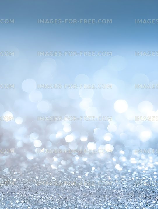 Abstract blue bokeh background with glittering surface