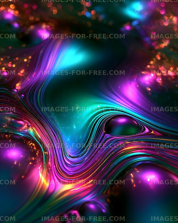 Colorful abstract neon wave background