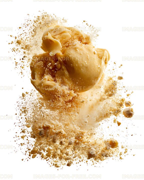 Golden filled dumplings surrounded by crumbs