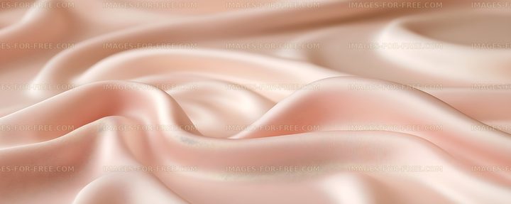 Abstract peach satin folds and smooth textile texture