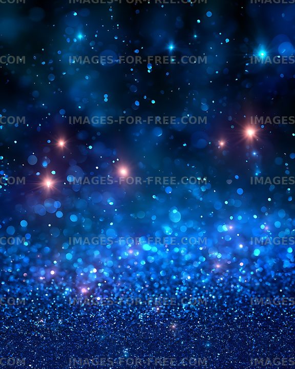 Abstract blue bokeh with sparkling lights